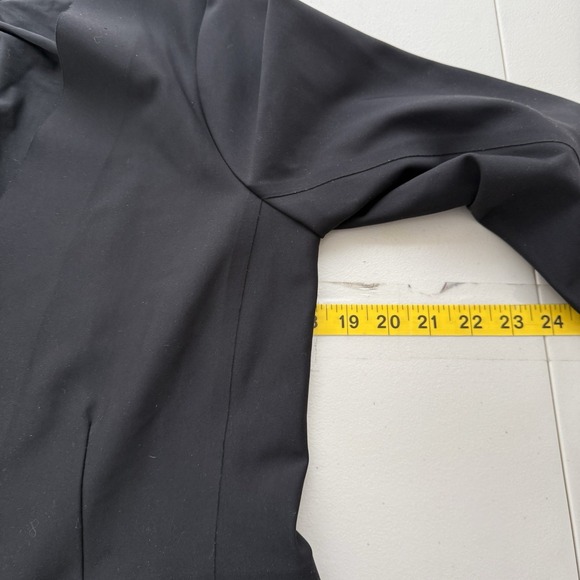 Athleta Avenue Blazer Womens 8 Black One Snap Zip Pockets Stretch Career 982816 - Picture 9 of 11